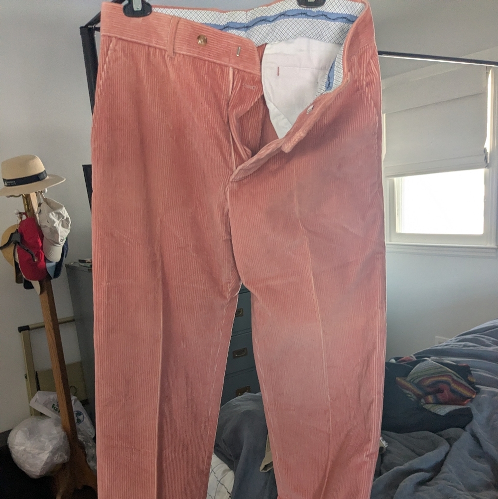 J. McLaughlin Men's Corduroy Pants In Dusty Rose
